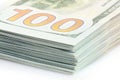 Hundred dollars bank notes background Royalty Free Stock Photo