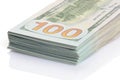 Hundred dollars bank notes background Royalty Free Stock Photo