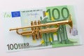 Hundred euro and trumpet