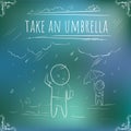 Hundred important reminders - notes - Take an Umbrella - Grey, g