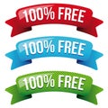 Hundred percent free ribbon set