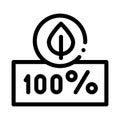 Hundred Percent Icon Vector Outline Illustration