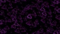Hundred triangel magenta puple element dimension rotating abstract black background