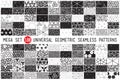 Hundred universal different geometric seamless patterns