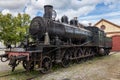 Hundred year old black steam locomotive Royalty Free Stock Photo