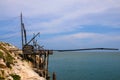 Italian trabucco fishing net in Vieste Gargano