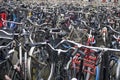 Hundreds of bikes outside Central Station in Amsterdam