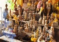 Hundreds of Buddha statues inside Pak Ou Caves, Luang Prabang in Laos
