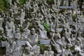 Hundreds of Buddha statues of Japanese style.