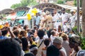 Hundreds of Candomble fans are seen during the religious celebrations of Bembe do Mercado