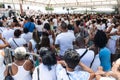 Hundreds of Catholics attend the outdoor mass on the traditional first Friday of 2023 at Senhor do Bonfim church