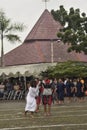 Hundreds of Catholics do Procession of the Cross in St. Paul`s Church Weather Semarang, Friday, April 14, 2017, In the way of the