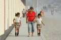 LIMA, PERU - MARCH 01, 2012: HUNDREDS OF CHILDREN START THE SCHOOL YEAR IN ONE OF THE DISTRICTS OF THE CITY OF LIMA. PRESENTIAL Royalty Free Stock Photo