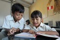 LIMA, PERU - MARCH 01, 2012: HUNDREDS OF CHILDREN START THE SCHOOL YEAR IN ONE OF THE DISTRICTS OF THE CITY OF LIMA. PRESENTIAL Royalty Free Stock Photo