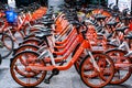 Hundreds of Mobikes ready for hire