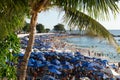 Hundreds of people are seen on Porto da Barra beach bathing in the sun and sea in the city of Salvador, Bahia