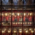 Red and Yellow Lanterns in Man Mo Temple Hong Kong