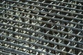 Hundreds of steel bars are used in construction to build a highway foundation or support pillar foundations.
