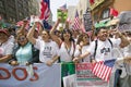 Hundreds of thousands of immigrants participate in march for Immigrants and Mexicans protesting against Illegal Immigration reform