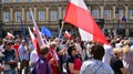 Warsaw, Poland. 4 June 2023. Hundreds of thousands march in anti-government protest to show support for democracy.