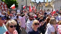 Warsaw, Poland. 4 June 2023. Hundreds of thousands march in anti-government protest to show support for democracy.