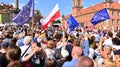 Warsaw, Poland. 4 June 2023. Hundreds of thousands march in anti-government protest to show support for democracy.