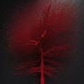 Hundreds of tiny red dots gently ed and spiraling outwards to form a neurological neural network representing Psychology