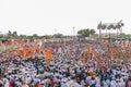 Hundreds of warkari gathered on the grounds of lonand during palkhi festival