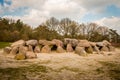 A hunebed in the Holtingerveld near Havelte Royalty Free Stock Photo