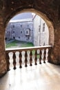 Hunedoara castle: courtyard view from a balcony Royalty Free Stock Photo