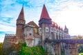 Hunedoara castle in Transylvania, Romania Royalty Free Stock Photo