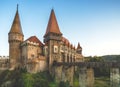 Hunedoara city, Corvinilor Castle in summer season Royalty Free Stock Photo