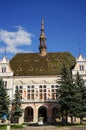 The Hunedoara County Prefecture is a beautiful building in Deva city. Royalty Free Stock Photo