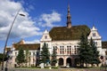 The Hunedoara County Prefecture is a beautiful building in Deva city, built in the 19th century, in a late eclectic style Royalty Free Stock Photo