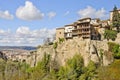 Hung houses of Cuenca atop a cliff, Spain Royalty Free Stock Photo