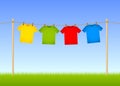 Hung T-shirts