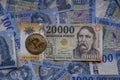 Hungarian banknotes and bitcoin