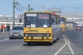 Hungarian bus Ikarus 283.00 on the urban transport parade Royalty Free Stock Photo