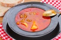 Hungarian goulash soup in plate Royalty Free Stock Photo