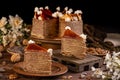 Hungarian Dobosh cake Royalty Free Stock Photo