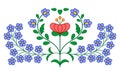 Hungarian embroidery floral decoration
