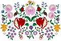 Hungarian embroidery folk pattern from Kalocsa region Royalty Free Stock Photo