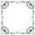 Hungarian embroidery frame with floral decoration