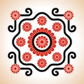 Hungarian embroidery motives decoration Royalty Free Stock Photo