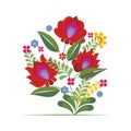 Hungarian Ethnic Folk Flower Design