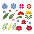 Hungarian Ethnic Folk Flower Design