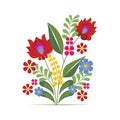 Hungarian Ethnic Folk Flower Design