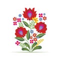 Hungarian Ethnic Folk Flower Design