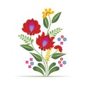 Hungarian Ethnic Folk Flower Design