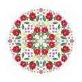 Hungarian Ethnic Folk Flower Design